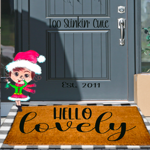 🌟 Step up your welcome game with our charming "Hello Lovely" doormat! 🚪