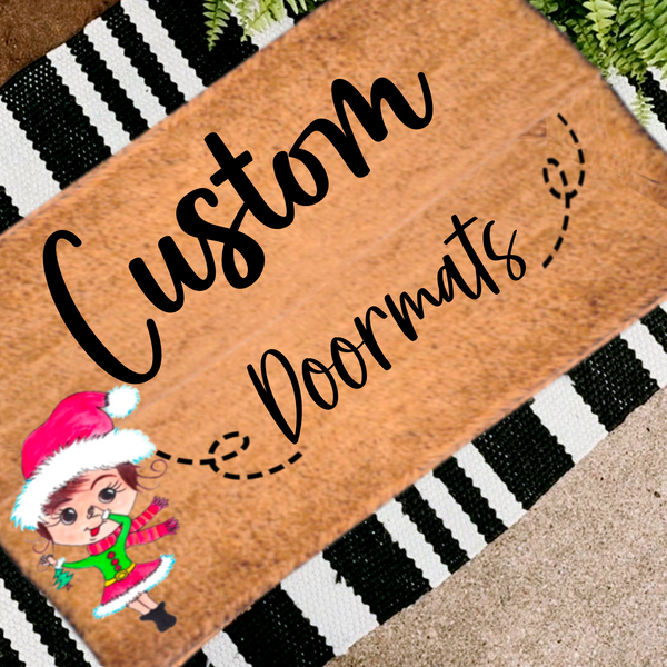 Custom Welcome Knock Louder Sugar Doormat