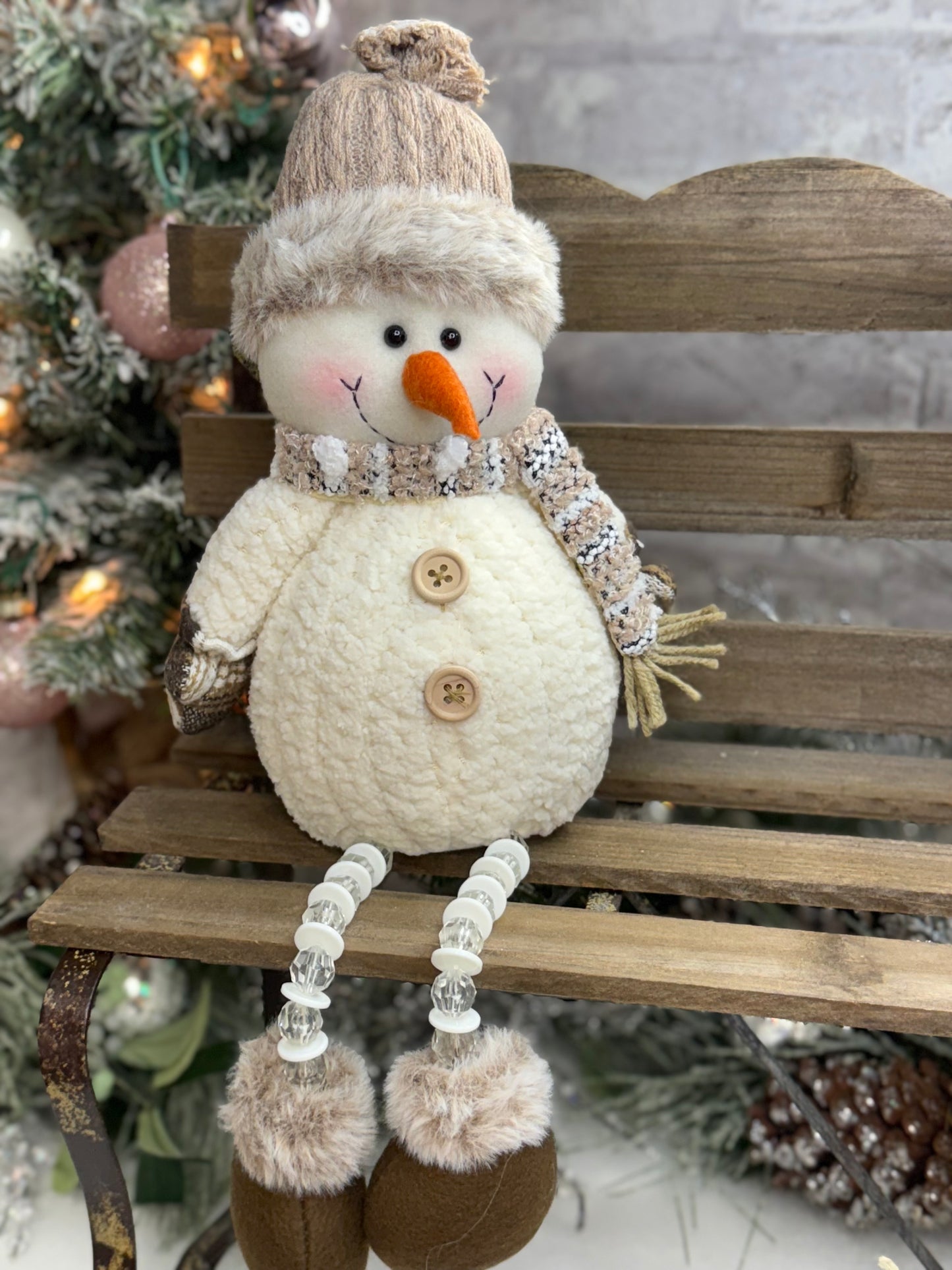 Adorable Snowman with Dangle Legs
