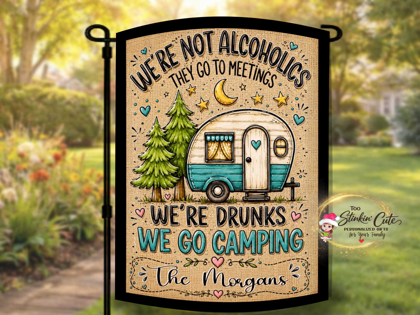 Custom Drinking and Camping Yard Flag