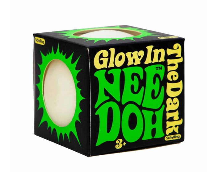 NeeDoh Glow in the Dark Squishy | Light-Up Stress Relief Sensory Fidget Toy