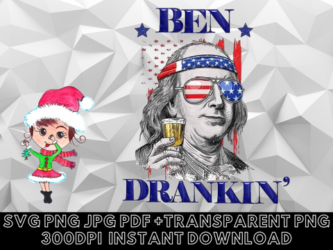 Ben Franklin Digital Download|JPG PNG SVG Instant download|Graphic File|Dog Png|Ben Drankin Png|Benjamin Franklin Svg|4th of July Png