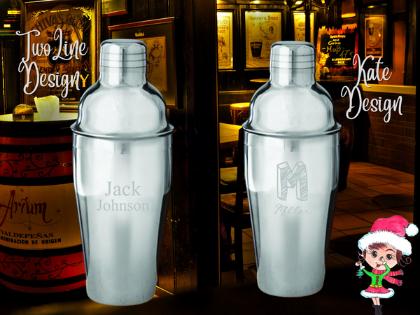 Personalized Stainless Steel 16oz Cocktail Shaker
