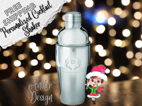 16oz Cocktail Shaker Personalized Stainless Steel