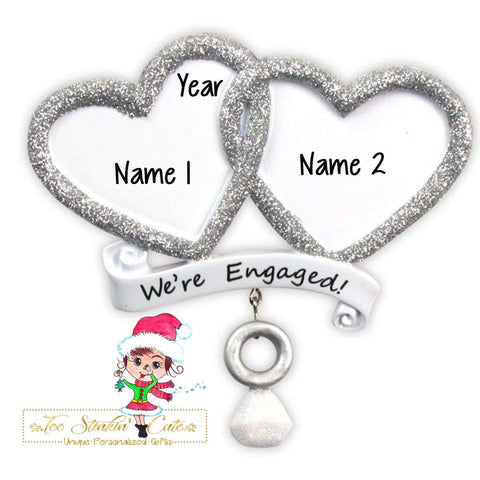 Christmas Ornament We're Engaged!/ New Couple/ Newlywed/ Engagement/ Married - Personalized + Free Shipping!