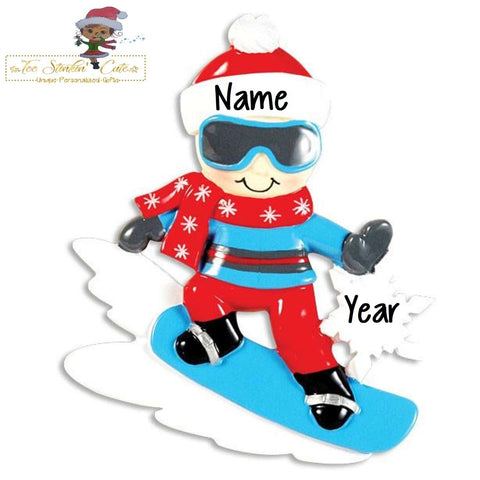 Personalized Christmas Ornament Snowboarding/ Snow/ Ski/Outdoors/Men/ Women/ Vacation + Free Shipping!