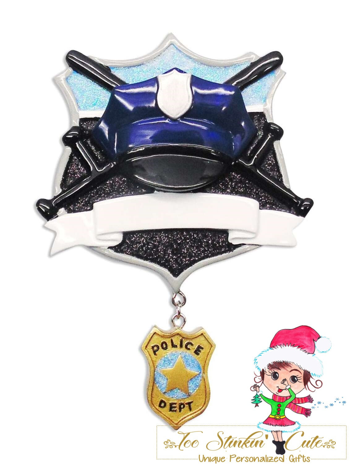 Personalized Christmas Ornament Police + Free Shipping! (Officer, Sheriff, Law Enforcement)
