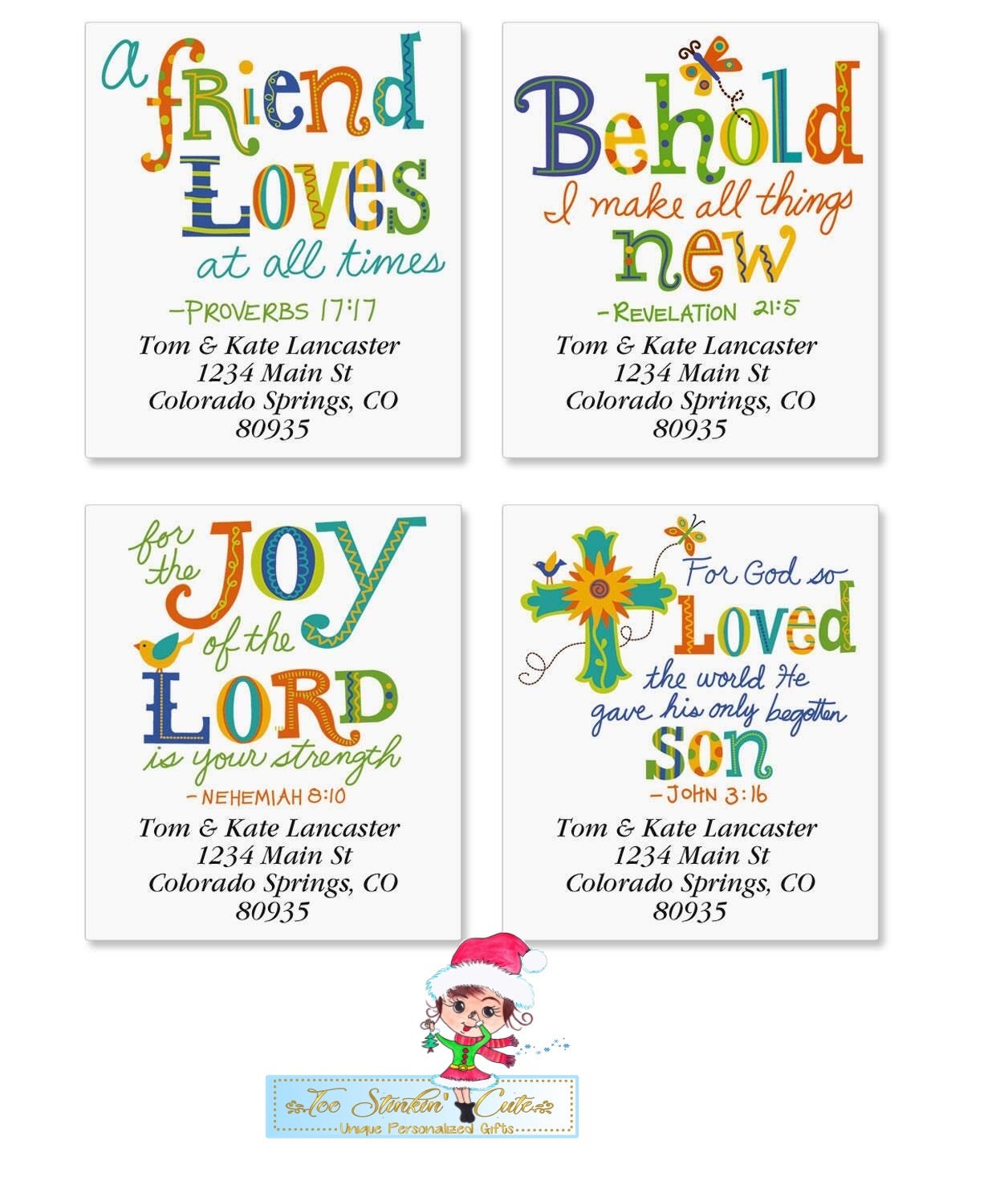 Custom Personalized Expressions of Faith® Address Labels/ Multiple Designs! Religion Praise