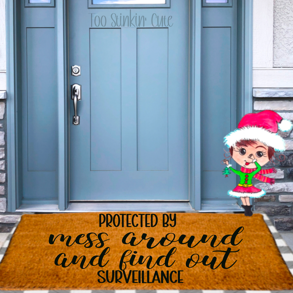 🚪Proceed with caution or prepare for a hilarious surprise with our 'mess around and find out' doormat! 🏠
