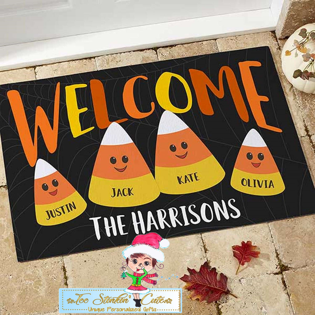 Halloween Candy Corn Doormat