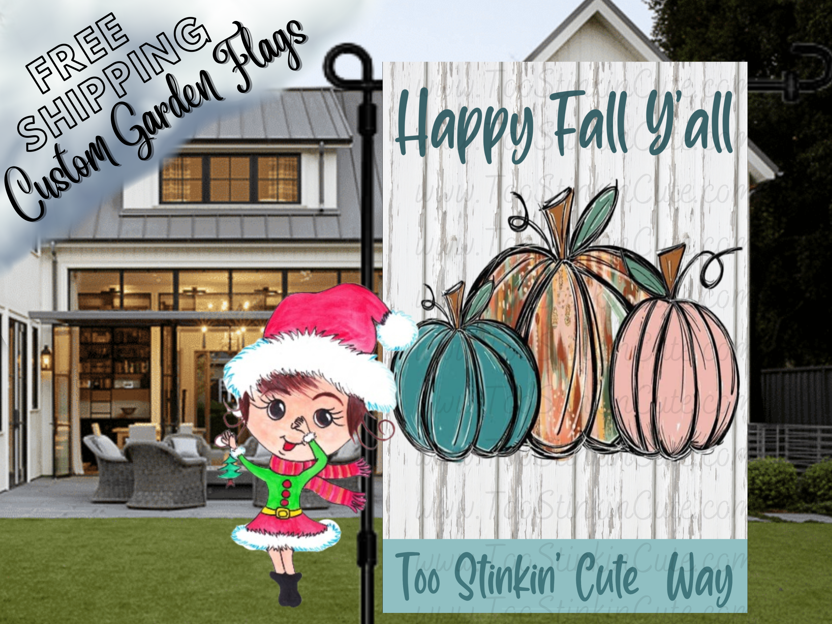 🍂ℂ𝕦𝕤𝕥𝕠𝕞 ℙ𝕖𝕣𝕤𝕠𝕟𝕒𝕝𝕚𝕫𝕖𝕕 𝔸𝕕𝕕𝕣𝕖𝕤𝕤 𝔽𝕝𝕒𝕘𝕤🍂 – Too Stinkin' Cute