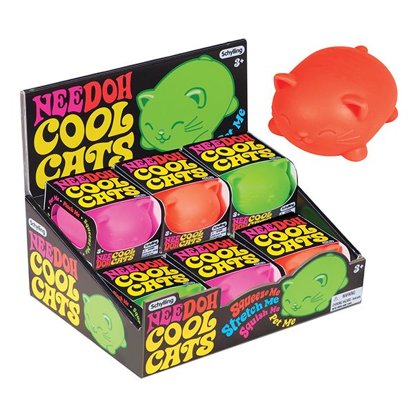 NeeDoh Cool Cats Squishy | Cat Stress Relief Sensory Fidget Toy