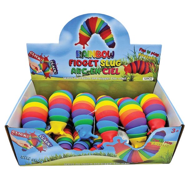 Rainbow Fidget Slug Toy