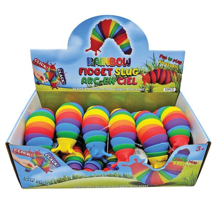 Rainbow Fidget Slug Toy