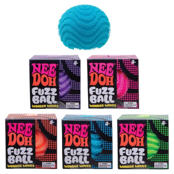 NeeDoh Wonder Waves Fuzz Ball | Textured Sensory Stress Relief Squishy Toy