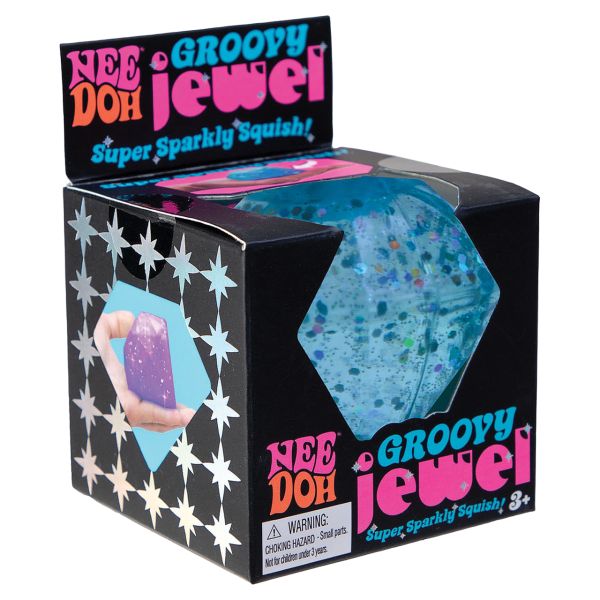 NeeDoh Groovy Jewel Squishy | Sparkly Stress Relief Sensory Toy
