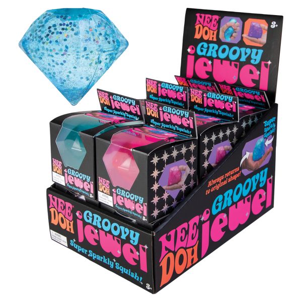 NeeDoh Groovy Jewel Squishy | Sparkly Stress Relief Sensory Toy