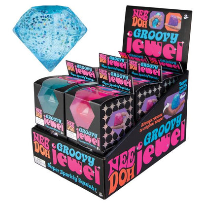 NeeDoh Groovy Jewel Squishy | Sparkly Stress Relief Sensory Toy