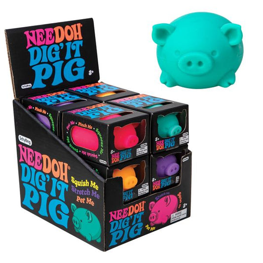 NeeDoh Dig It Pig Squishy | Pig Stress Relief Sensory Fidget Toy