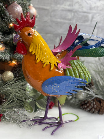 Colorful Metal Rooster
