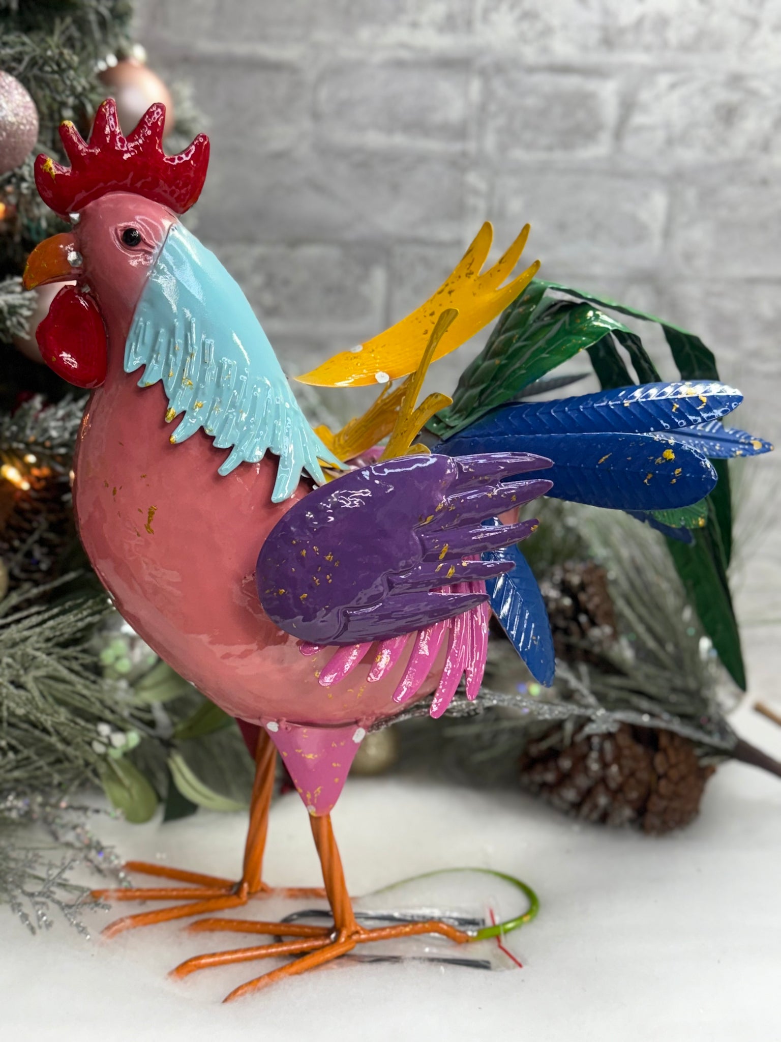 Colorful Metal Rooster