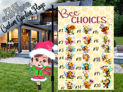 Grandma's Reasons to Bee Happy Garden Flag