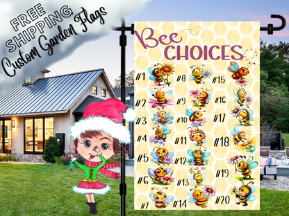 Grandma's Reasons to Bee Happy Garden Flag