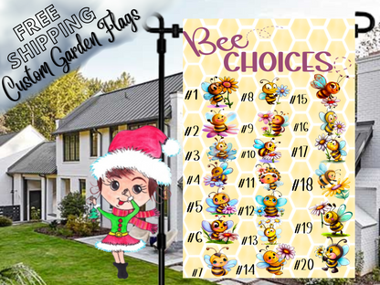 Grandma's Reasons to Bee Happy Garden Flag