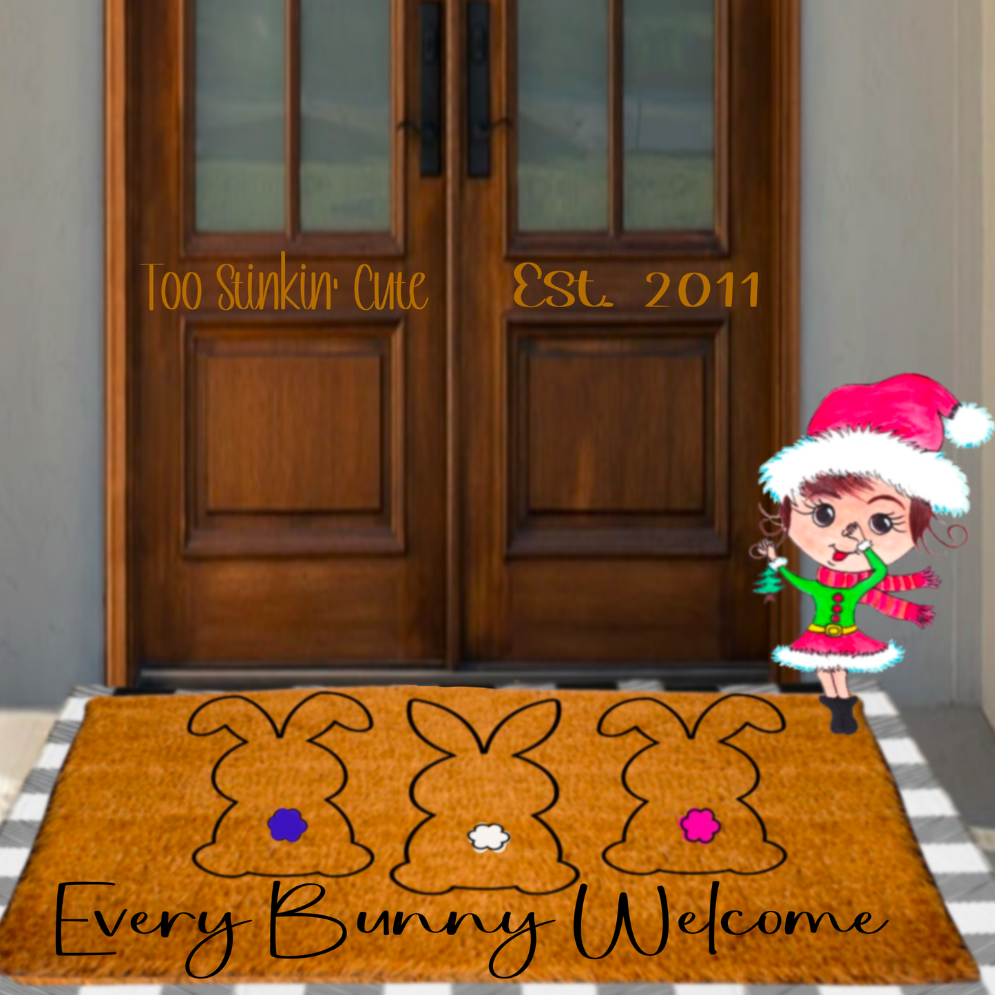 Custom Easter Family Name Doormat