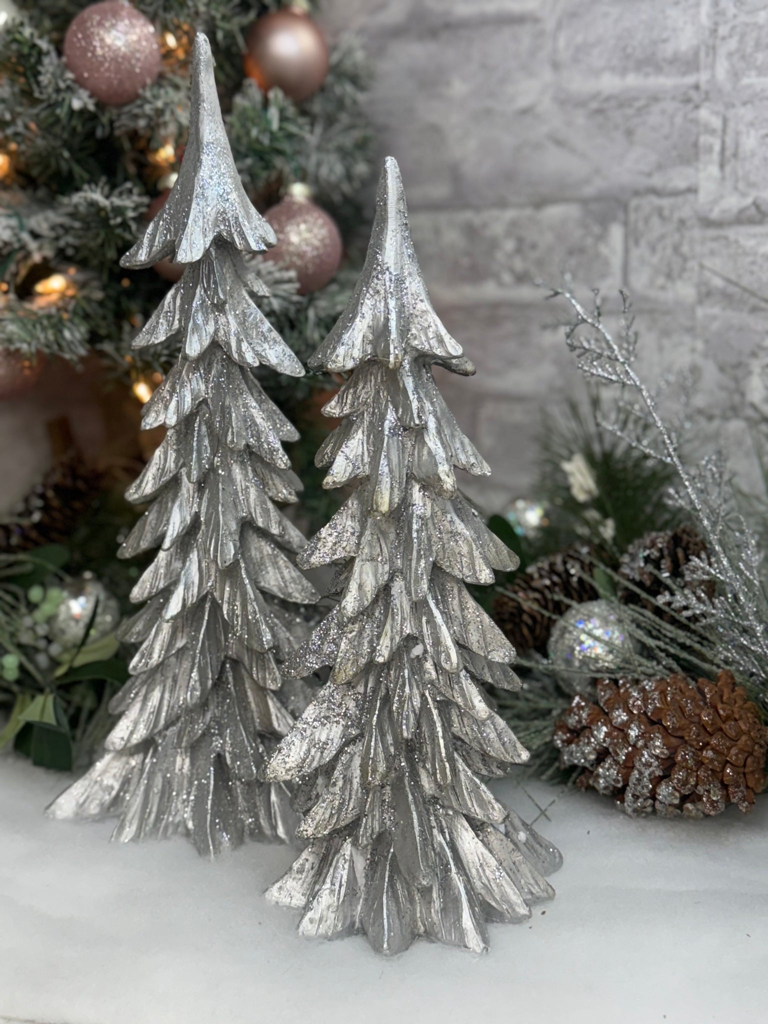 Snowy Tree Tabletop Decor