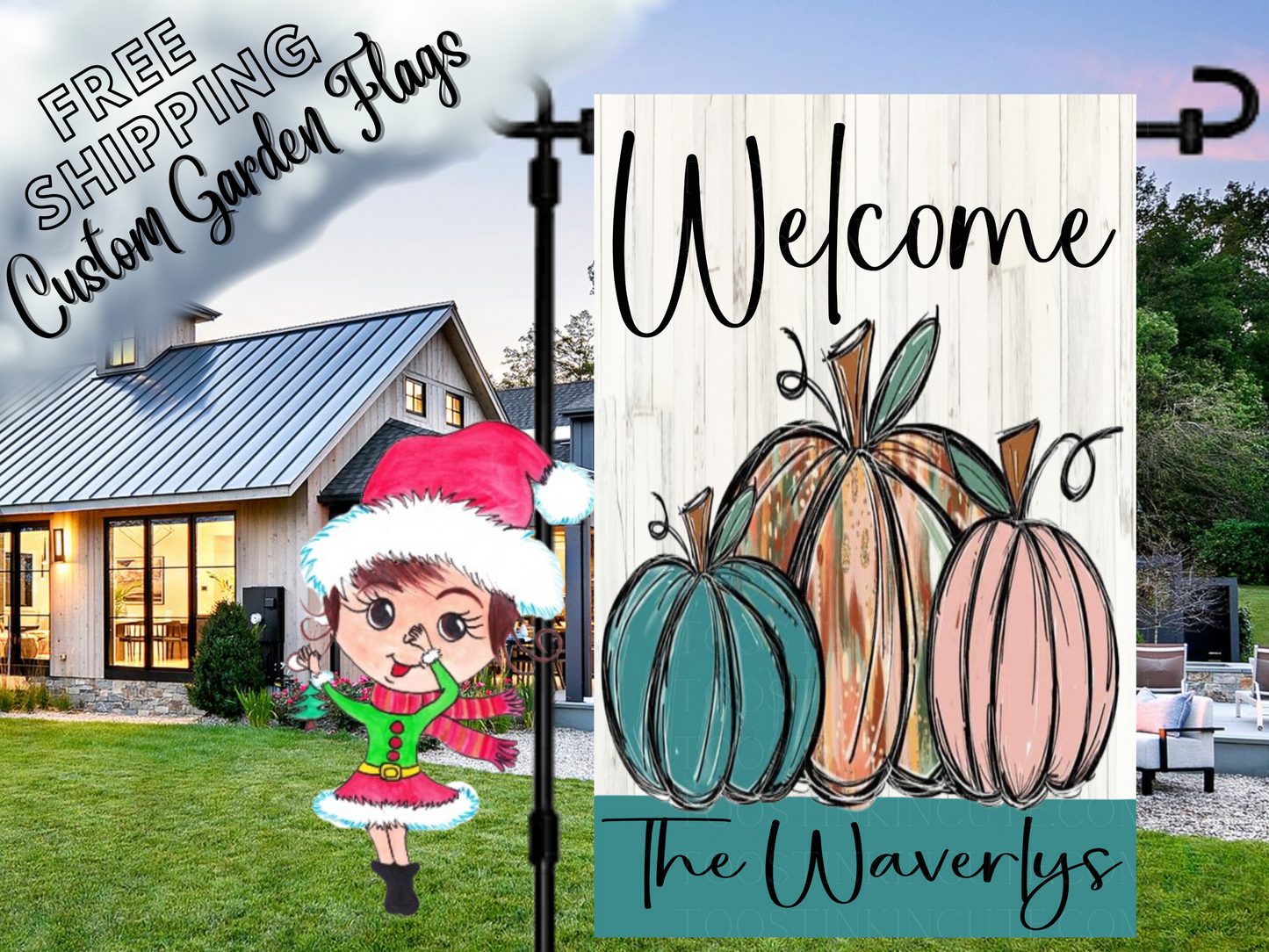 Custom Fall Pumpkin Garden Flag,Personalized Fall Pumpkin Garden Flag,Decorative Pumpkin Flag,Custom Garden Flag,Garden Flag Fall Pumpkins