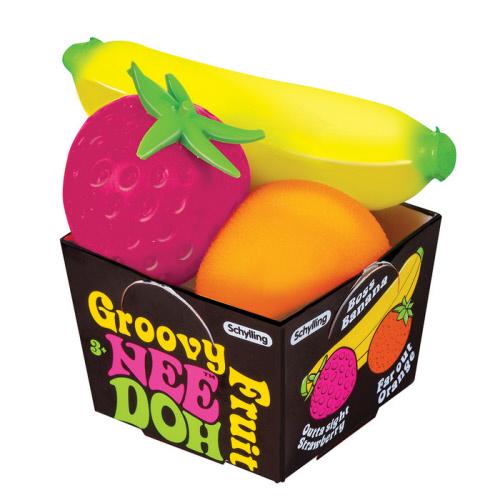 Groovy Fruit NeeDoh 🍓🍌🍊 Fruit Squishy Sensory Fidget Toy