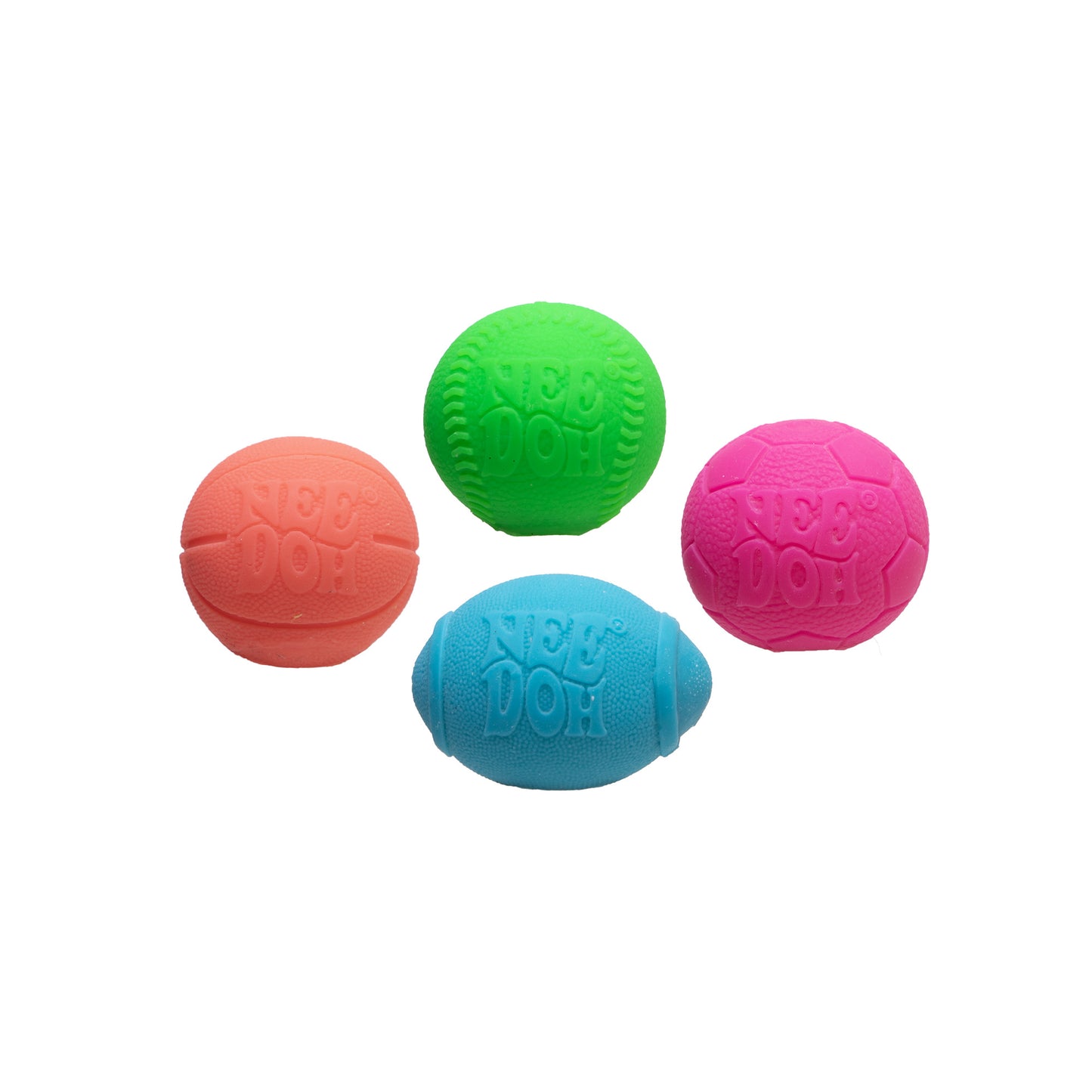NeeDoh Hot Shots 🏈⚽🏀 Mini Sports Squishy Set