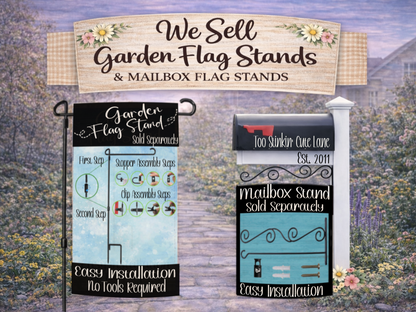 Personalized Welcome Home Baby Boy Garden Flag | Custom Newborn Announcement Flag