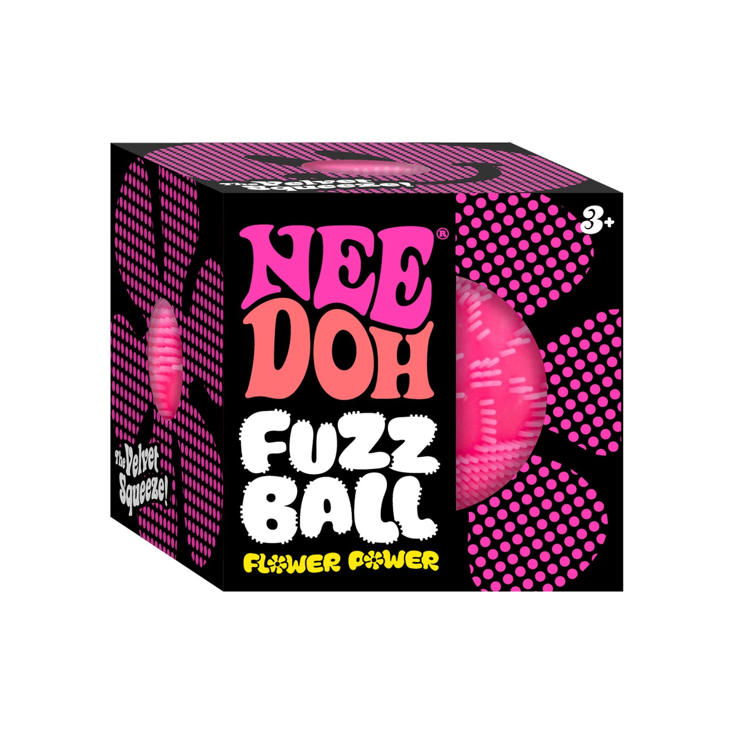 NeeDoh Fuzz Ball Flower Power 🌼 Textured Squishy Stress Ball | Sensory Fidget Toy