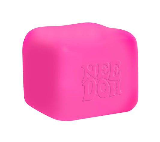 NeeDoh Nice Cube Glow 🌟 Glow-in-the-Dark Squishy Cube | Super Solid Stress Toy