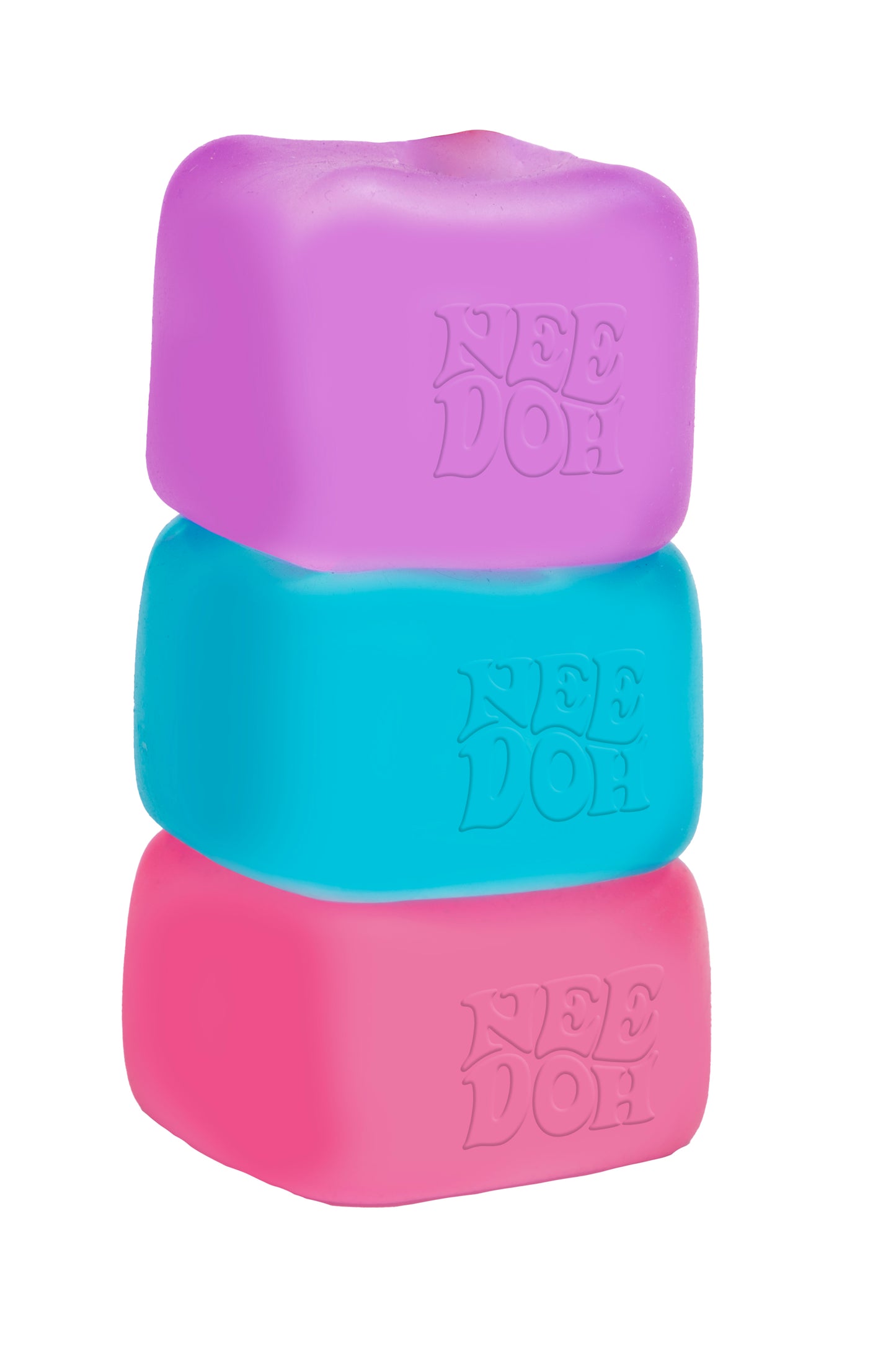 NeeDoh Nice Cube Glow 🌟 Glow-in-the-Dark Squishy Cube | Super Solid Stress Toy