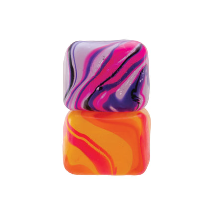 NeeDoh Nice Cube Swirl – Super Solid Squishy Fidget Toy | Marble Color Stress Cube