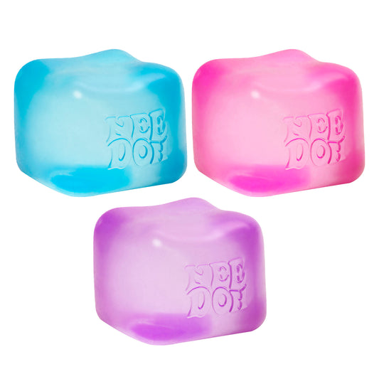 NeeDoh Nice Cube Squishy – Super Solid Ice Cube Stress Ball Fidget Toy