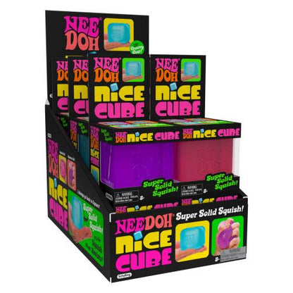 NeeDoh Nice Cube Squishy – Super Solid Ice Cube Stress Ball Fidget Toy