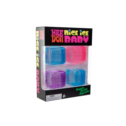 Nee Doh Nice Ice Baby Mini Cubes – 4 Pack Sensory Squishy Set