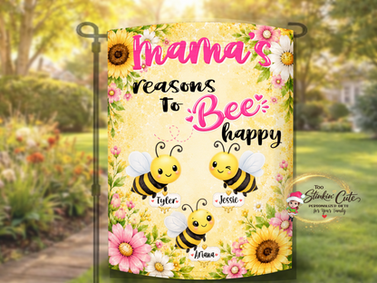 Personalized outdoor decor gift for Grandma with cute bee artwork