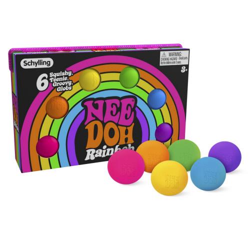 Rainbow Teenie Nee Doh Squishies – Mini Sensory Stress Balls (Assorted Colors)