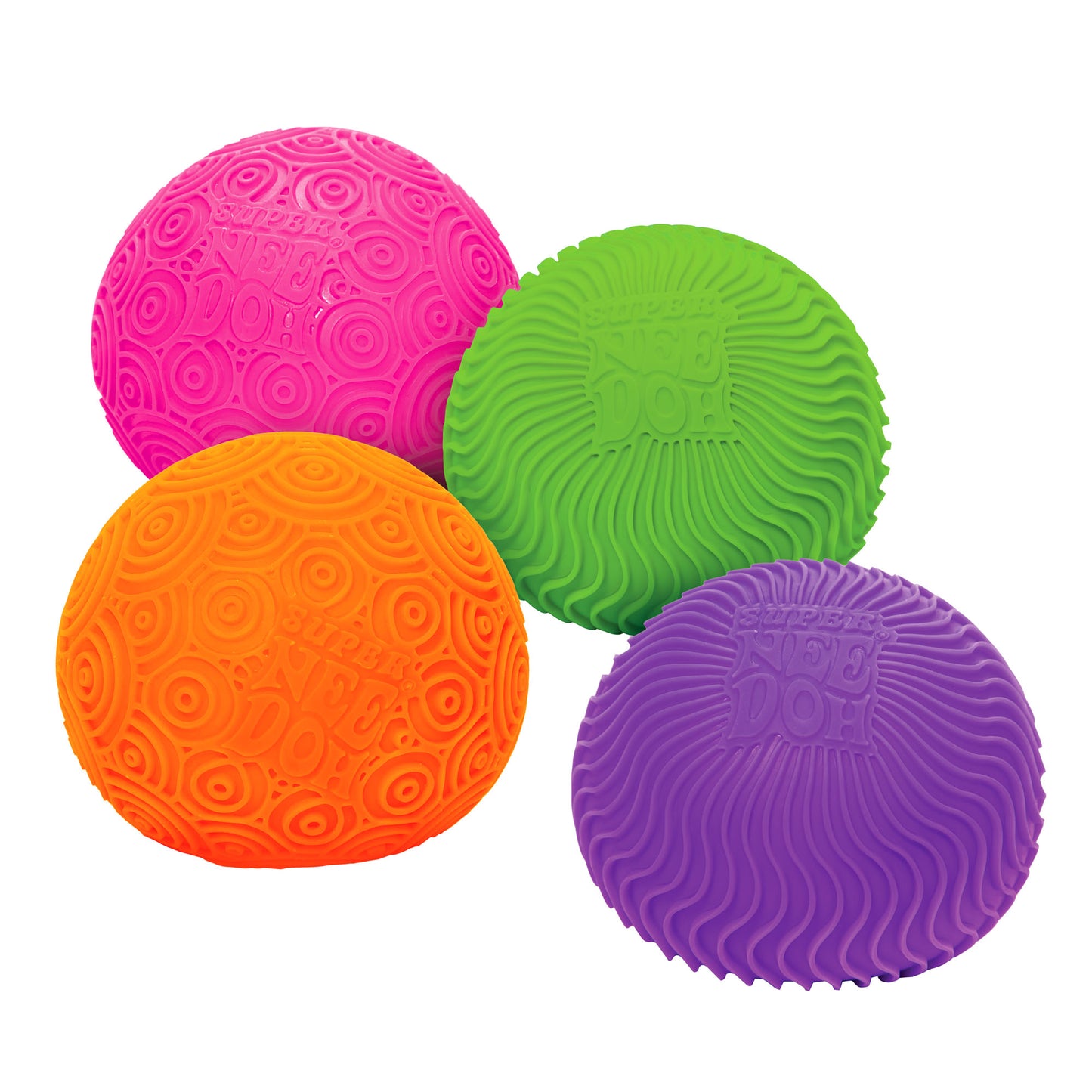 Ripple textured stress ball with surprise random color