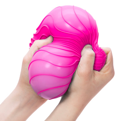 Oversized squishy stress ball with ripple texture