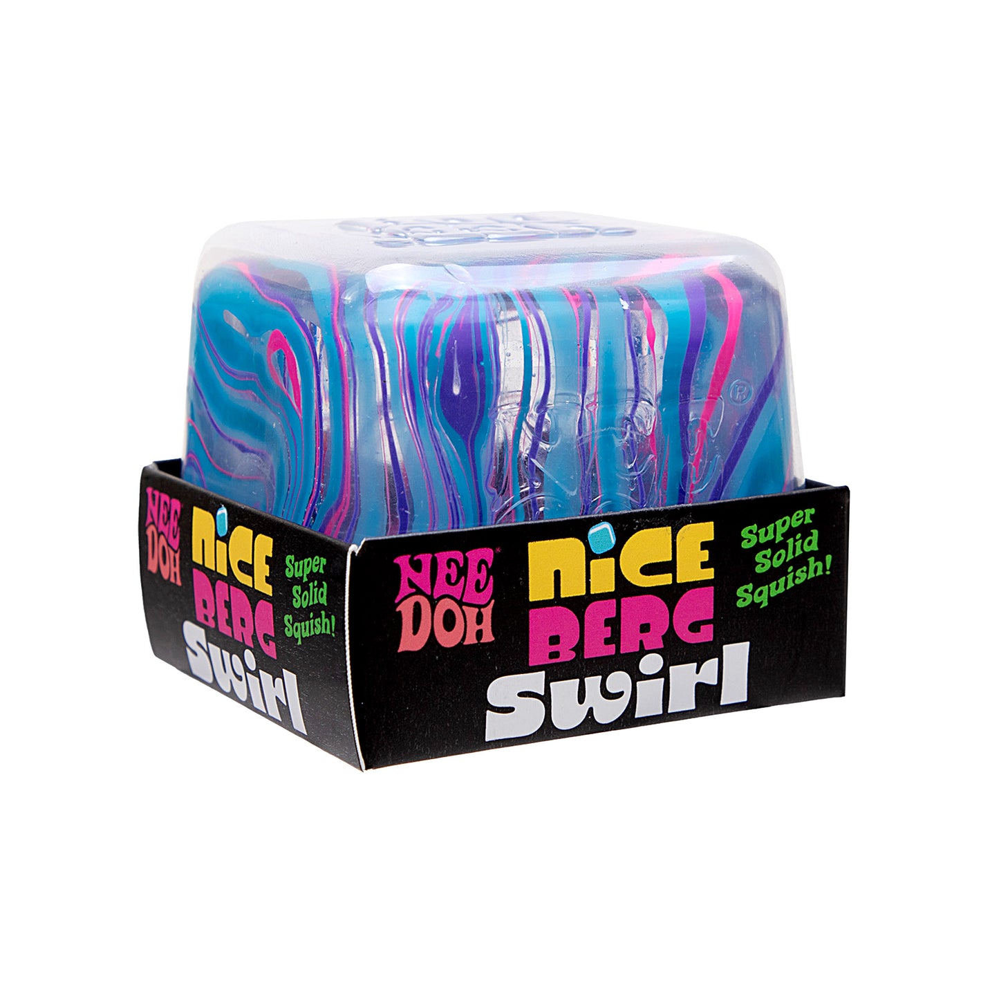 NeeDoh Nice Berg Swirl 🧊🌈 Marble Ice Cube Squishy Sensory Fidget Toy