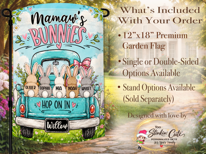 Custom Easter Bunny Pickup Truck Flag