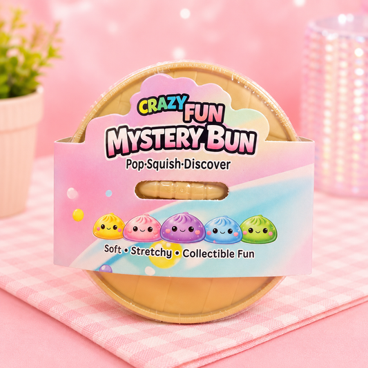 CrazyFun Mystery Squishy Dumpling Toy – Cute Sensory Stress Relief Squish (1 Surprise Color)