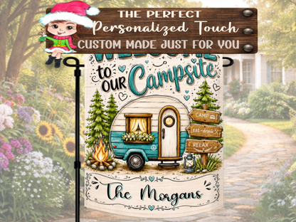 Personalized Campground Welcome Flag