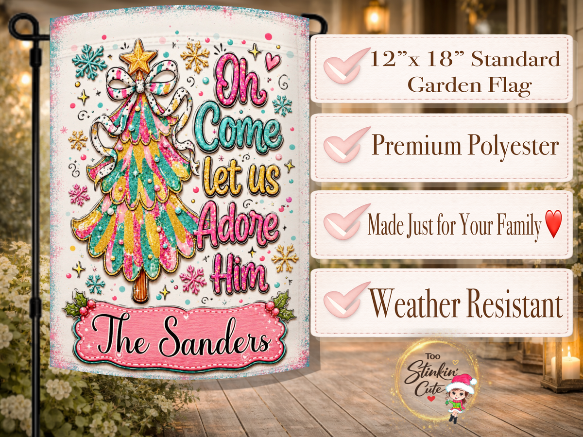 Colorful Faith-Based Holiday Garden Flag